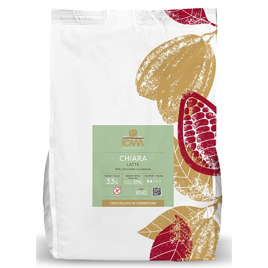 Mléčná čokoláda chiara 33% couverture pecky